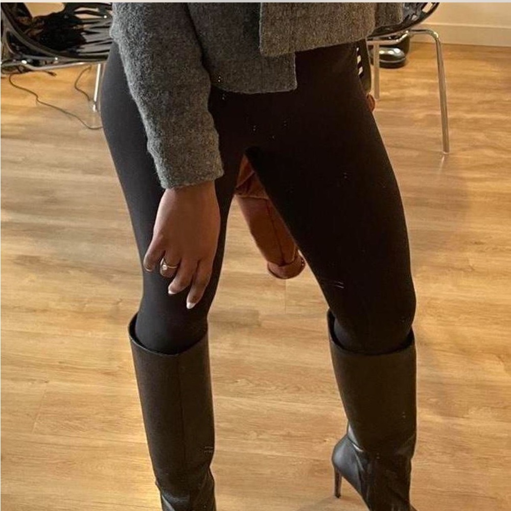 Black Knee-High Pointed-Toe Stiletto Boots - Women - Picture 2 of 4